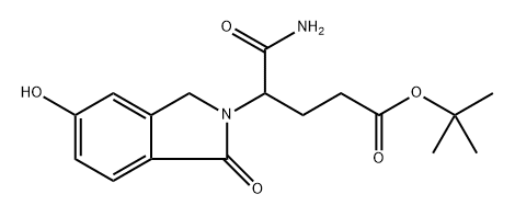 2H-Isoindole-2-butanoic acid, γ-(aminocarbonyl)-1,3-dihydro-5-hydroxy-1-oxo-, 1,1-dimethylethyl ester Structure