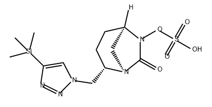 [(2S,5R)-7-oxo-2-[(4-trimethylsilyltriazol-1-yl)methyl]-1,6-diazabicyclo[3.2.1]octan-6-yl] hydrogen sulfate Structure