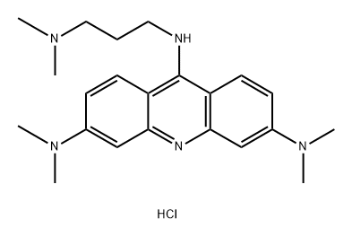 3,6,9-Acridinetriamine, N9-[3-(dimethylamino)propyl]-N3,N3,N6,N6-tetramethyl-, hydrochloride (1:2) Structure