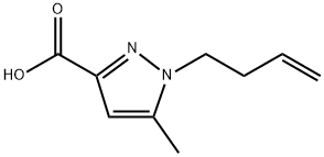 1-But-3-enyl-5-methyl-1H-pyrazole-3-carboxylic acid 구조식 이미지