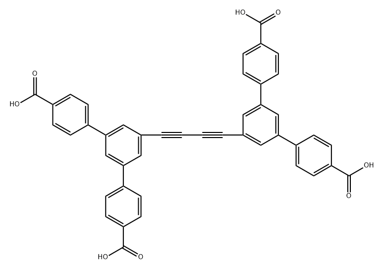 5',5''''-(buta-1,3-diyne-1,4-diyl)bis(([1,1':3',1''-terphenyl]-4,4''-dicarboxylic acid)) Structure