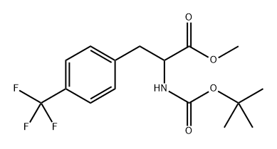 methyl 2-((tert-butoxycarbonyl)amino)-3-(4-(trifluoromethyl)phenyl)propanoate Structure