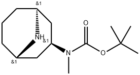 tert-butyl N-[(1S,5S)-rel-9-azabicyclo[3.3.1]nonan-3-yl]-N-methylcarbamate Structure
