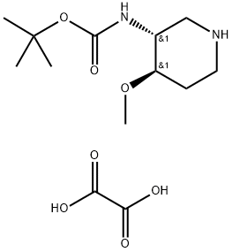 bis(tert-butyl N-[(3R,4R)-4-methoxypiperidin-3-yl]carbamate) Structure