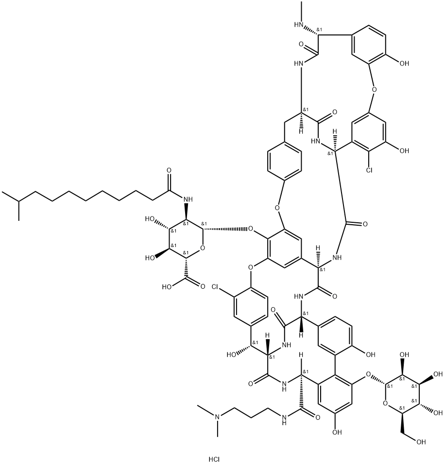 Dalbavancin hydrochloride 구조식 이미지