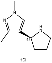 (S)-1,3-dimethyl-4-(pyrrolidin-2-yl)-1 H-pyrazole Structure