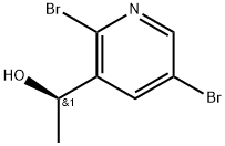 3-Pyridinemethanol, 2,5-dibromo-α-methyl-, (αR)- 구조식 이미지