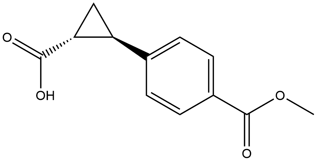 (1R,2R)-2-(4-(2-hydroxyacetyl)phenyl)cyclopropanecarboxylic acid Structure