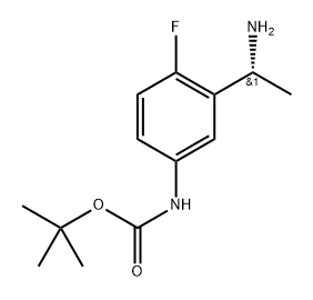 (R)-tert-Butyl (3-(1-aminoethyl)-4-fluorophenyl)carbamate Structure