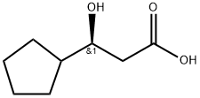 (S)-3-Cyclopentyl-3-hydroxypropanoic acid Structure
