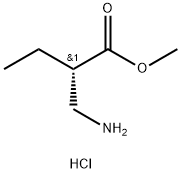 Butanoic acid, 2-(aminomethyl)-, methyl ester, hydrochloride (1:1), (2S)- Structure