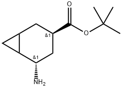 (3R, 5S)-5-Amino-bicyclo[4.1.0]heptane-3-carboxylic acid tert-butyl ester 구조식 이미지