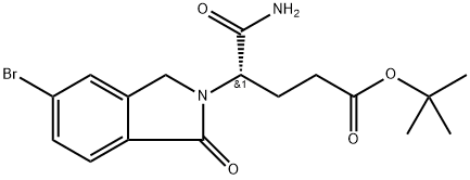 tert-butyl (S)-5-amino-4-(5-bromo-1-oxoisoindolin-2-yl)-5-oxopentanoate 구조식 이미지