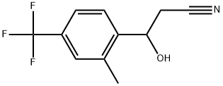 β-Hydroxy-2-methyl-4-(trifluoromethyl)benzenepropanenitrile Structure