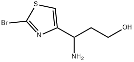 3-amino-3-(2-bromothiazol-4-yl)propan-1-ol Structure