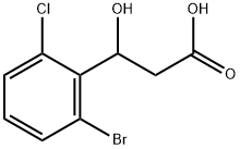 3-(2-Bromo-6-chlorophenyl)-3-hydroxypropanoic acid 구조식 이미지