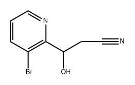 2-Pyridinepropanenitrile, 3-bromo-β-hydroxy- Structure