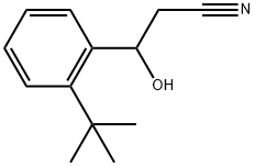 2-(1,1-Dimethylethyl)-β-hydroxybenzenepropanenitrile Structure