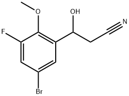 5-Bromo-3-fluoro-β-hydroxy-2-methoxybenzenepropanenitrile Structure