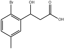 3-(2-bromo-5-methylphenyl)-3-hydroxypropanoic acid Structure