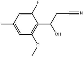 2-Fluoro-β-hydroxy-6-methoxy-4-methylbenzenepropanenitrile Structure