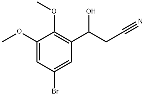 5-Bromo-β-hydroxy-2,3-dimethoxybenzenepropanenitrile Structure