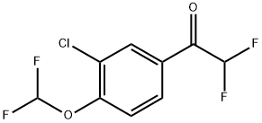 1-(3-chloro-4-(difluoromethoxy)phenyl)-2,2-difluoroethanone Structure