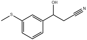 β-Hydroxy-3-(methylthio)benzenepropanenitrile Structure