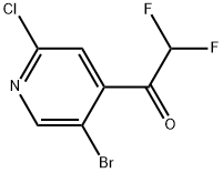 1-(5-Bromo-2-chloropyridin-4-yl)-2,2-difluoroethanone Structure