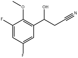 3,5-Difluoro-β-hydroxy-2-methoxybenzenepropanenitrile Structure