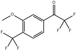 2,2,2-Trifluoro-1-(3-methoxy-4-(trifluoromethyl)phenyl)ethanone Structure