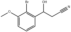 2-Bromo-β-hydroxy-3-methoxybenzenepropanenitrile Structure