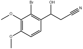 2-Bromo-β-hydroxy-3,4-dimethoxybenzenepropanenitrile Structure