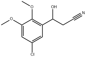 5-Chloro-β-hydroxy-2,3-dimethoxybenzenepropanenitrile Structure