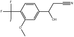 β-Hydroxy-3-methoxy-4-(trifluoromethyl)benzenepropanenitrile Structure