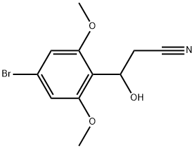 4-Bromo-β-hydroxy-2,6-dimethoxybenzenepropanenitrile Structure