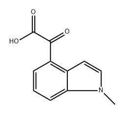 1H-Indole-4-acetic acid, 1-methyl-α-oxo- 구조식 이미지