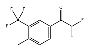 2,2-Difluoro-1-(4-methyl-3-(trifluoromethyl)phenyl)ethanone Structure