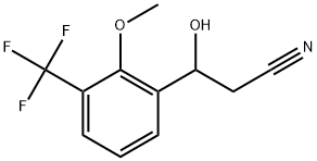 β-Hydroxy-2-methoxy-3-(trifluoromethyl)benzenepropanenitrile Structure