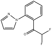 1-(2-(1H-pyrazol-1-yl)phenyl)-2,2-difluoroethanone Structure