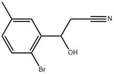 2-Bromo-β-hydroxy-5-methylbenzenepropanenitrile Structure