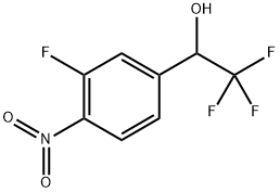 Benzenemethanol, 3-fluoro-4-nitro-α-(trifluoromethyl)- Structure