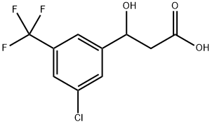 3-(3-Chloro-5-(trifluoromethyl)phenyl)-3-hydroxypropanoic acid Structure