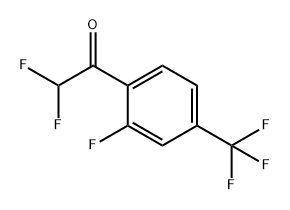 2,2-Difluoro-1-(2-fluoro-4-(trifluoromethyl)phenyl)ethanone Structure