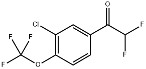 1-(3-Chloro-4-(trifluoromethoxy)phenyl)-2,2-difluoroethanone 구조식 이미지