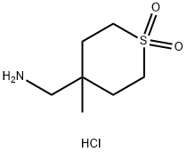 4-(aminomethyl)-4-methyl-1lambda6-thiane-1,1-dione hydrochloride Structure