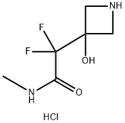 2,2-difluoro-2-(3-hydroxyazetidin-3-yl)-N-methylacetamide hydrochloride Structure