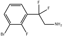 2-(3-Bromo-2-fluorophenyl)-2,2-difluoroethan-1-amine Structure