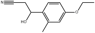 4-Ethoxy-β-hydroxy-2-methylbenzenepropanenitrile Structure