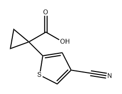 1-(4-cyanothiophen-2-yl)cyclopropane-1-carboxyli
c acid Structure